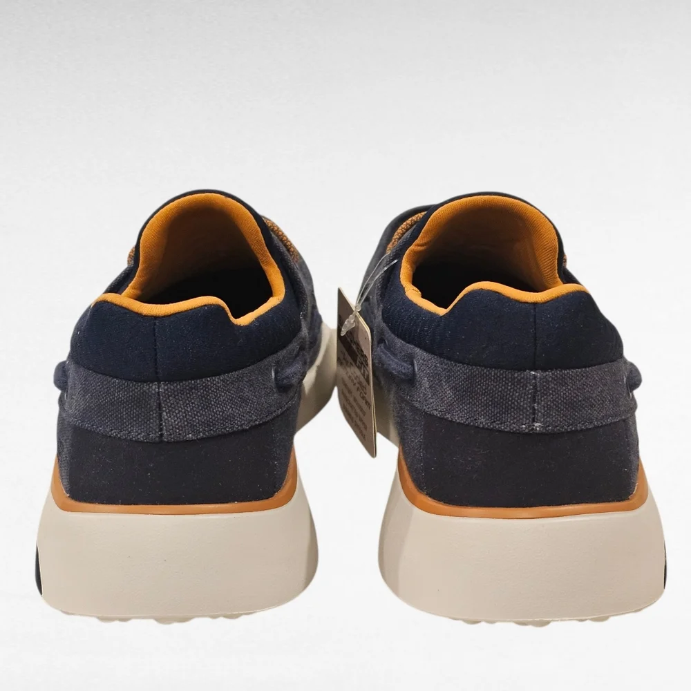 Skechers Bellinger Garmo Slip-on Comfort Boat Shoe Navy Blue Size 7
